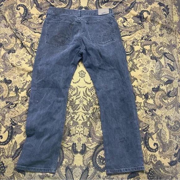 Vtg Y2K Nautica Jeans Mens Size 36x32 Baggy Black Skater Hip‎ Hop Actual - Picture 10 of 11